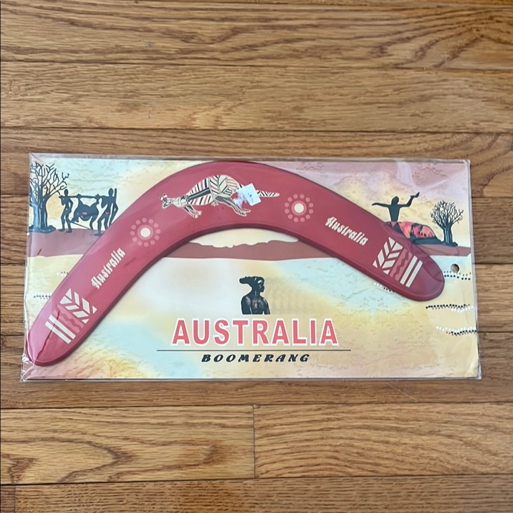 NWT Red Authentic Australian Boomerang